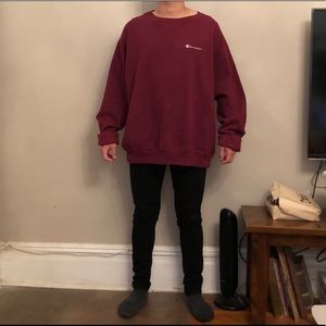 Burgundy Champion sweatshirt